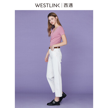 西遇（Westlink） 高腰  女 長(cháng)褲 牛仔褲