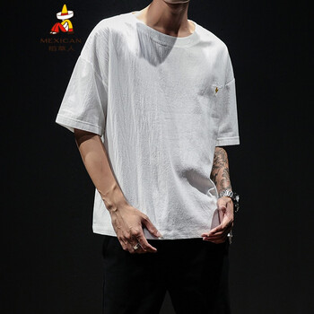 稻草人 短袖 男士T恤 白色 T125 