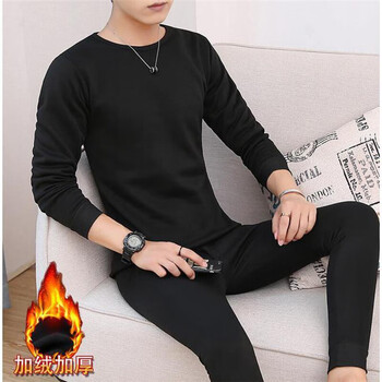 古萊登（GODLIKE） 七分袖 男士T恤 加絨保暖套裝黑色 XL，L，M，XXXL，XXL