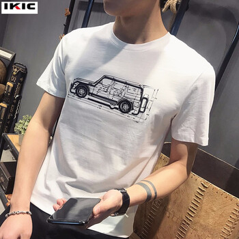 IKIC 短袖 男士T恤 白色汽車款 