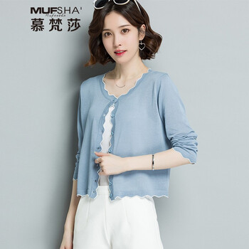 慕梵莎（MUFANSHA）針織衫九分袖
