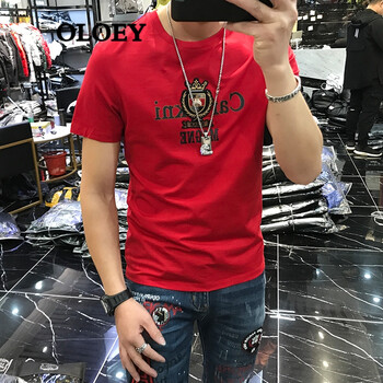 OLOEY 短袖 男士T恤 紅色 