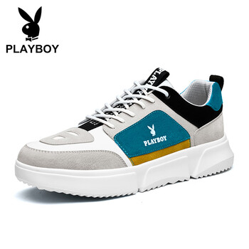 花花公子（PLAYBOY）男士白/淺灰 41