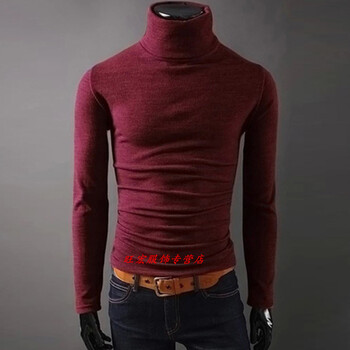 尊首（ZUNSHOU） 長袖 男士T恤 酒紅色 XL，L，XXXL，M，XXL