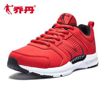 喬丹跑步鞋極光紅/黑色(革面) 