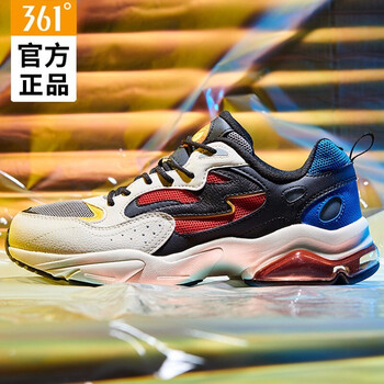 361°跑步鞋米色/曜石黑  