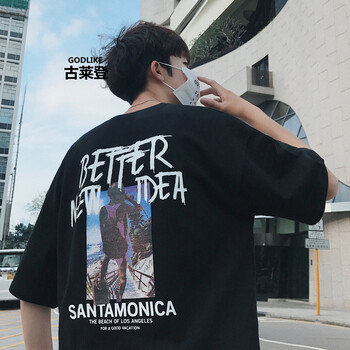 古萊登（GODLIKE） 短袖 男士T恤 黑色A096-M995 