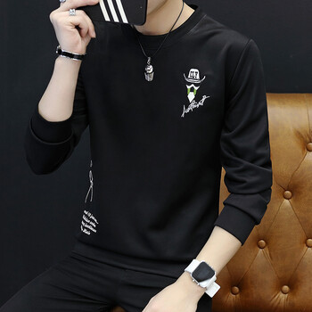 快樂(lè)嘉人 長(zhǎng)袖 男士T恤 小帽子黑色 XL，L，XXXL，XXL，M