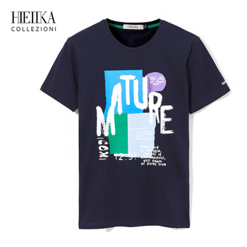 海一家（Hieiika） 短袖 男士T恤 藏青花紋98 