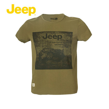 Jeep 短袖 男士T恤 軍綠色N5 