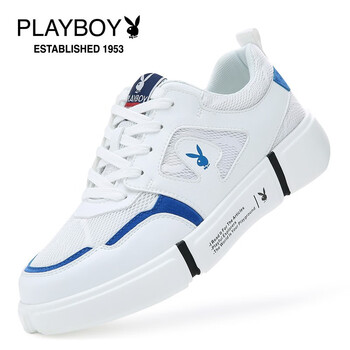 花花公子（PLAYBOY ESTABLISHED 1953）男士白藍(lán)網(wǎng)面 41