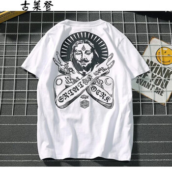 古萊登（GODLIKE） 短袖 男士T恤 白色 法老 