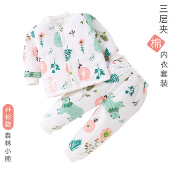 兒童家居棉襖女