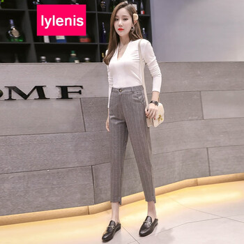 LyLenis 高腰 哈倫褲 女 九分褲 休閑褲