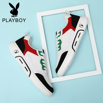 花花公子（PLAYBOY）男士白紅 38