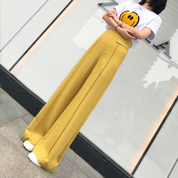 顯瘦高腰闊腿褲，微胖妹子的福音