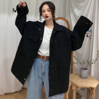 大碼長款工裝女