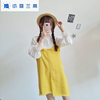 葉袖,牛仔,怎么樣,衣裙,衣裙,牛仔
