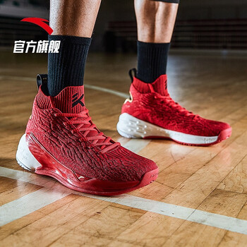 安踏（ANTA）籃球鞋-2大學(xué)紅/金屬金/黑/安踏白 