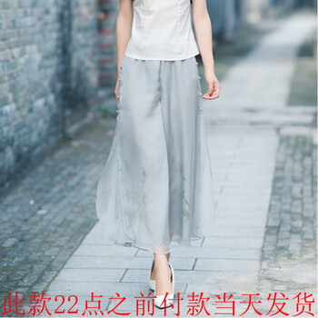 印花雪紡,印花雪紡,復(fù)古,復(fù)古,高腰,裙褲,怎么樣