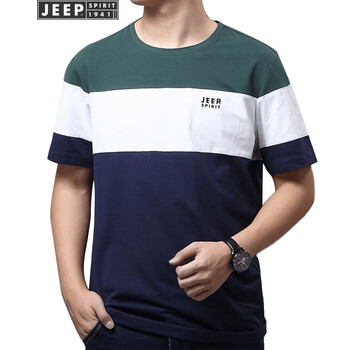 吉普（JEEP） 短袖 男士T恤 綠色 XL，L，XXL，XXXL，M