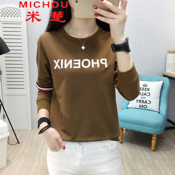 米楚（MICHOU） 印花 短袖 T恤 女 圓領(lǐng)