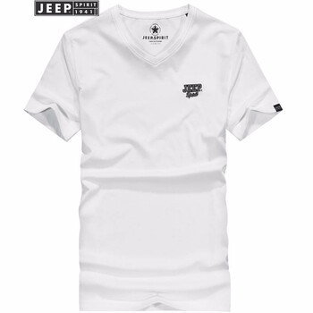 吉普（JEEP） 短袖 男士T恤 1089白色 