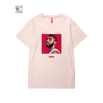 棠門(mén) 短袖 男士T恤 粉歐文 