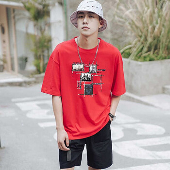 萌朵麗啦 短袖 男士T恤 SG0222紅色 