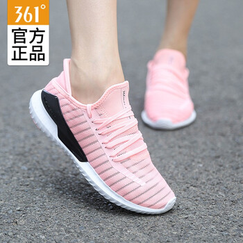 361°跑步鞋螢光臘粉/烏黑色 35，36，37，38，39，40