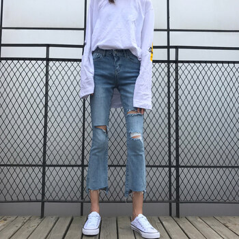時尚牛仔褲，微胖妹子的福音