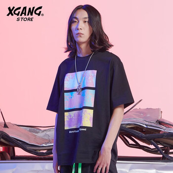 GRNX 短袖 男士T恤 黑色 