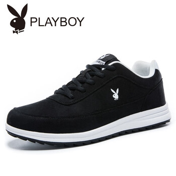 花花公子（PLAYBOY）男士黑色低幫 41
