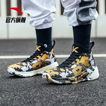 安踏（ANTA）籃球鞋-14黑/金屬金/安踏白 
