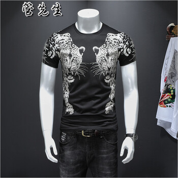 管先生 短袖 男士T恤 1907黑色 