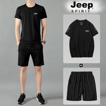 JEEP SPIRIT 短袖 男士T恤 黑色 
