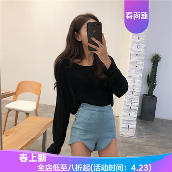 薄款牛仔褲，微胖妹子都愛穿搭