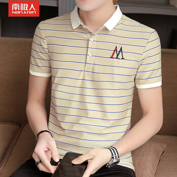 南極人（Nanjiren） 短袖 男士T恤 N78001杏色 XL，L，M，XXXL，XXL