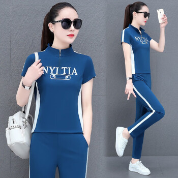 套装女2021新款棉质连帽运动装三件套女士休闲套装女宽松运动服套装女