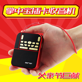 先科（SAST） N-500 音箱/音響 中國(guó)紅(送4G內(nèi)存卡+1468首精選歌曲+歌本)