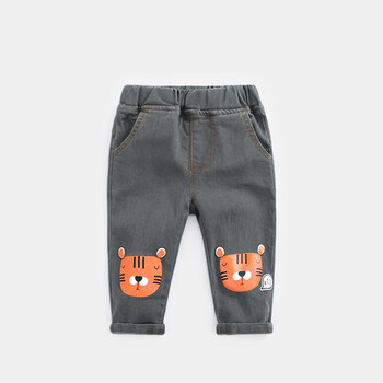 男童灰色牛仔褲