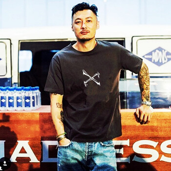 窈蕊黛 短袖 男士T恤 黑色(x) 