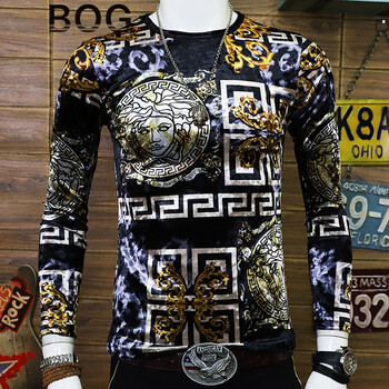 BOG 長袖 男士T恤 Q32118341花色 XL，4XL，5XL，L，M