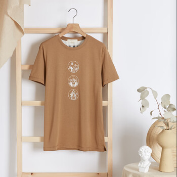 Actshine 短袖 男士T恤 淺黃 