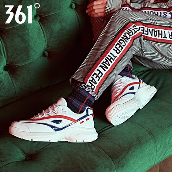 361度跑步鞋361度白/F1紅 