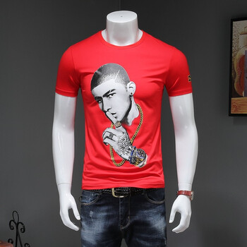 花花公子（PLAYBOY ESTABLISHED 1953） 短袖 男士T恤 1956紅色 