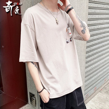 奇鹿（QILU） 短袖 男士T恤 DS340淺灰色 