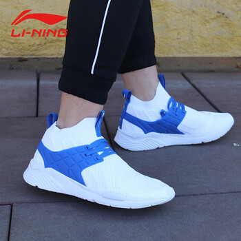 李寧（LI-NING）跑步鞋【云科技文化鞋】晶藍(lán)色/標(biāo)準(zhǔn)白 