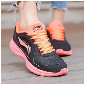 李寧（LI-NING）跑步鞋黑/熒光柔橙 39
