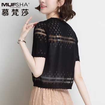 慕梵莎（MUFANSHA）針織衫短袖
